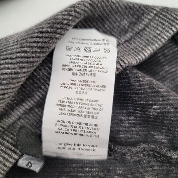 Missguided Women's Gray Washed Extreme Lace Up Turtleneck Sweatshirt Size US 4 - Picture 11 of 16